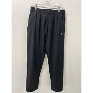 Northyard Mens Black Athletic Joggers Drawstring Zipper Pockets Size M